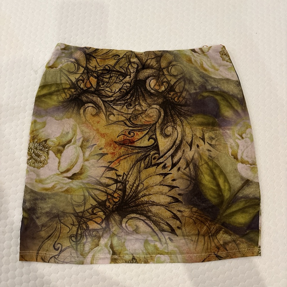 Mini going out Floral Patterned Skirt
